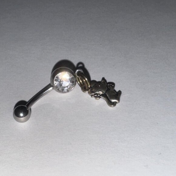Mouse Dangle Belly Ring - Picture 8 of 13